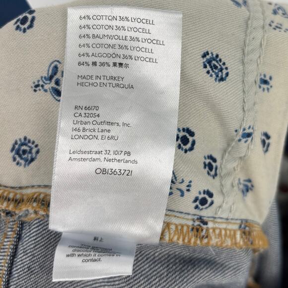 ANTHROPOLOGIE Pilcro The Annie Wide Leg Ultra High Rise Paint Splatter Jeans 27 - Picture 12 of 12